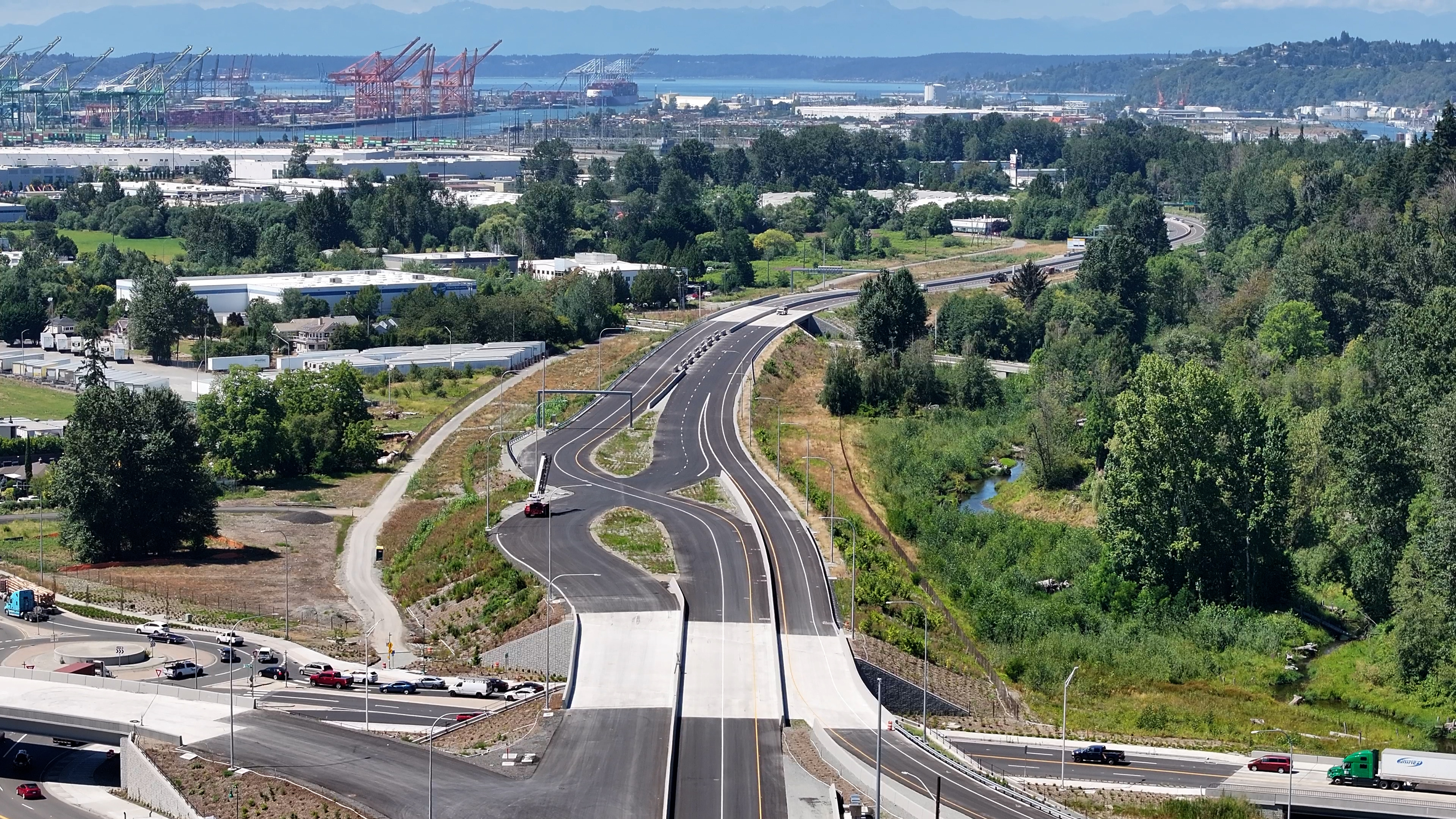 Aerial shot of the new SR167 Expressway