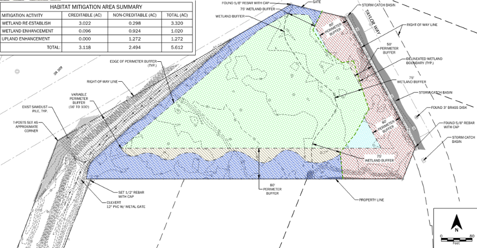Parcel 12 conceptual habitat mitigation site map